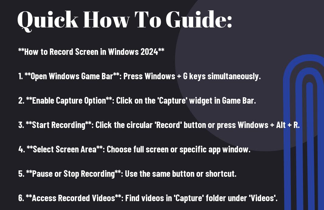 How to Record Screen in Windows 2024