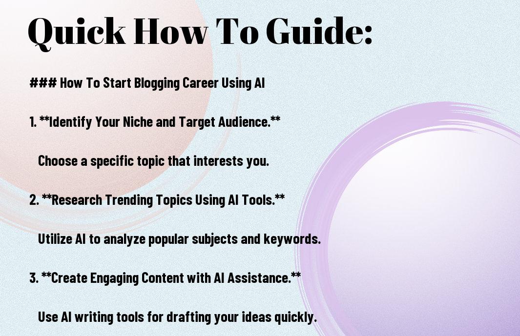 Start Blogging Career Using Ai