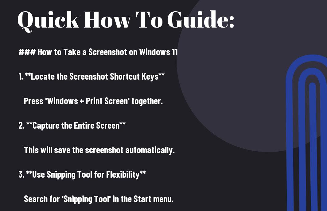 How to take Screenshot on Windows 11