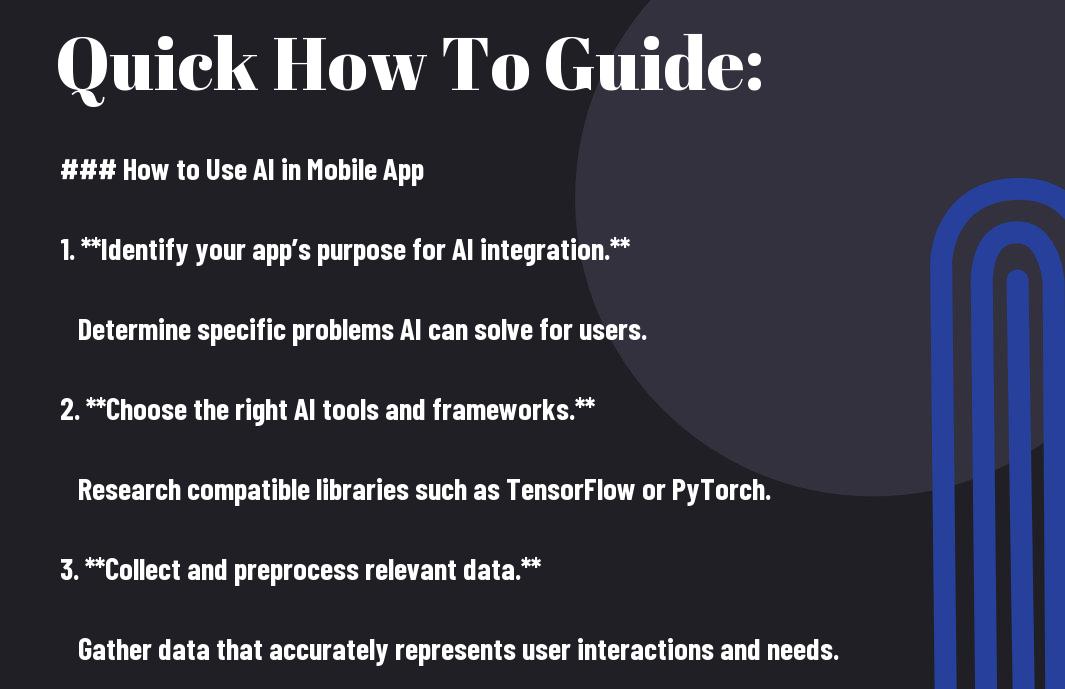 How to Use AI in Mobile App